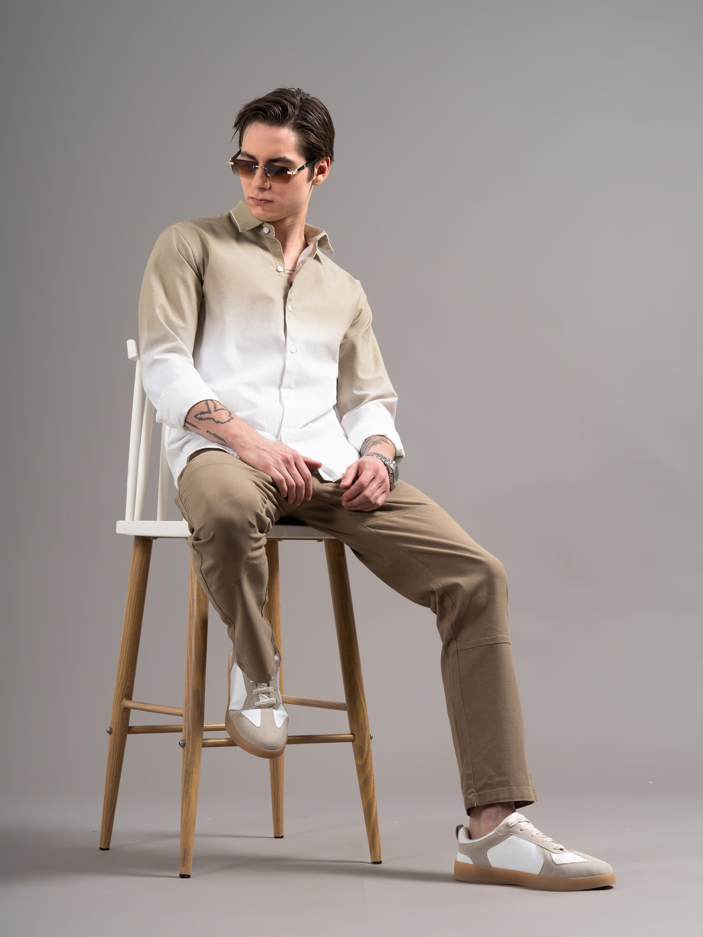Cavor Brown Ombre Shirt