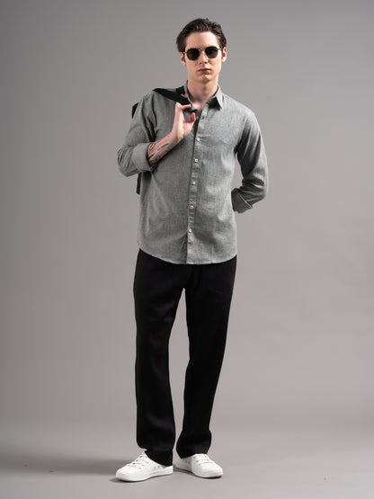 Cedin Grey Solid Shirt