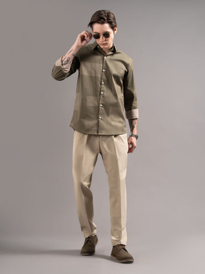 Celon Brown Printed Shirt