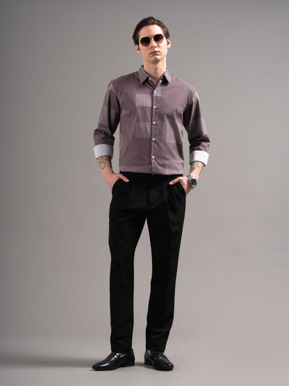 Celon Mauve Printed Shirt