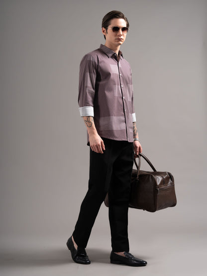 Celon Mauve Printed Shirt