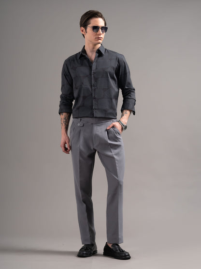 Cendro Black Printed Shirt