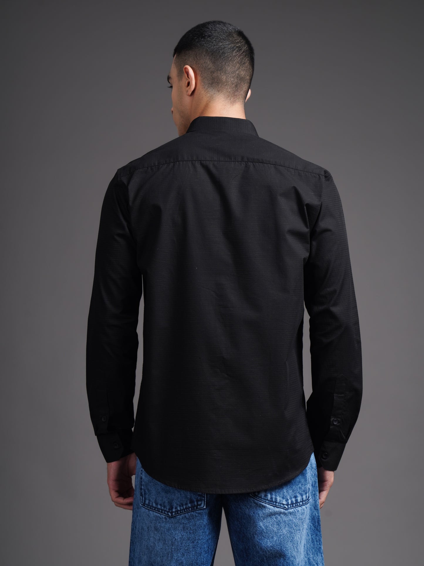 Eldon Black Self Design Shirt