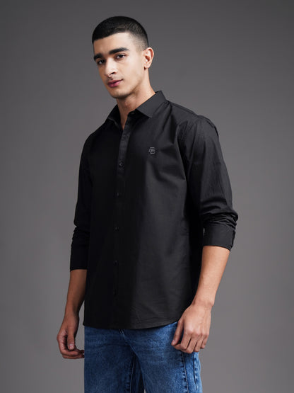 Eldon Black Self Design Shirt