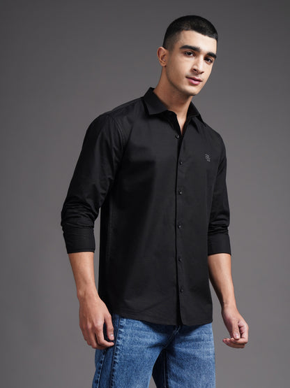 Eldon Black Self Design Shirt