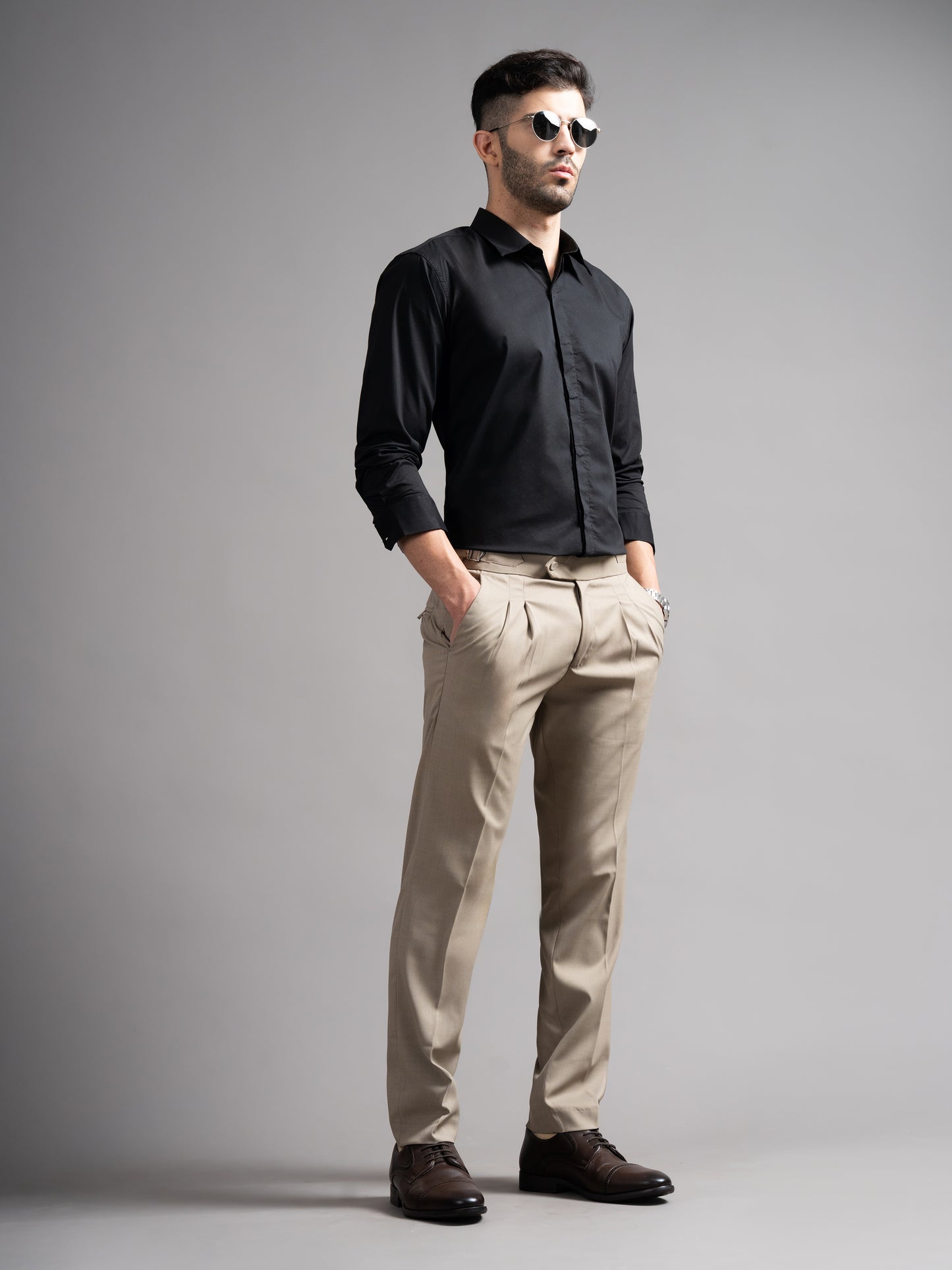 Evin Black Solid Shirt