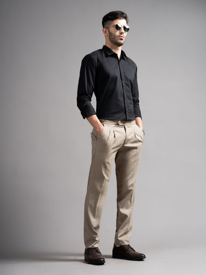 Evin Black Solid Shirt