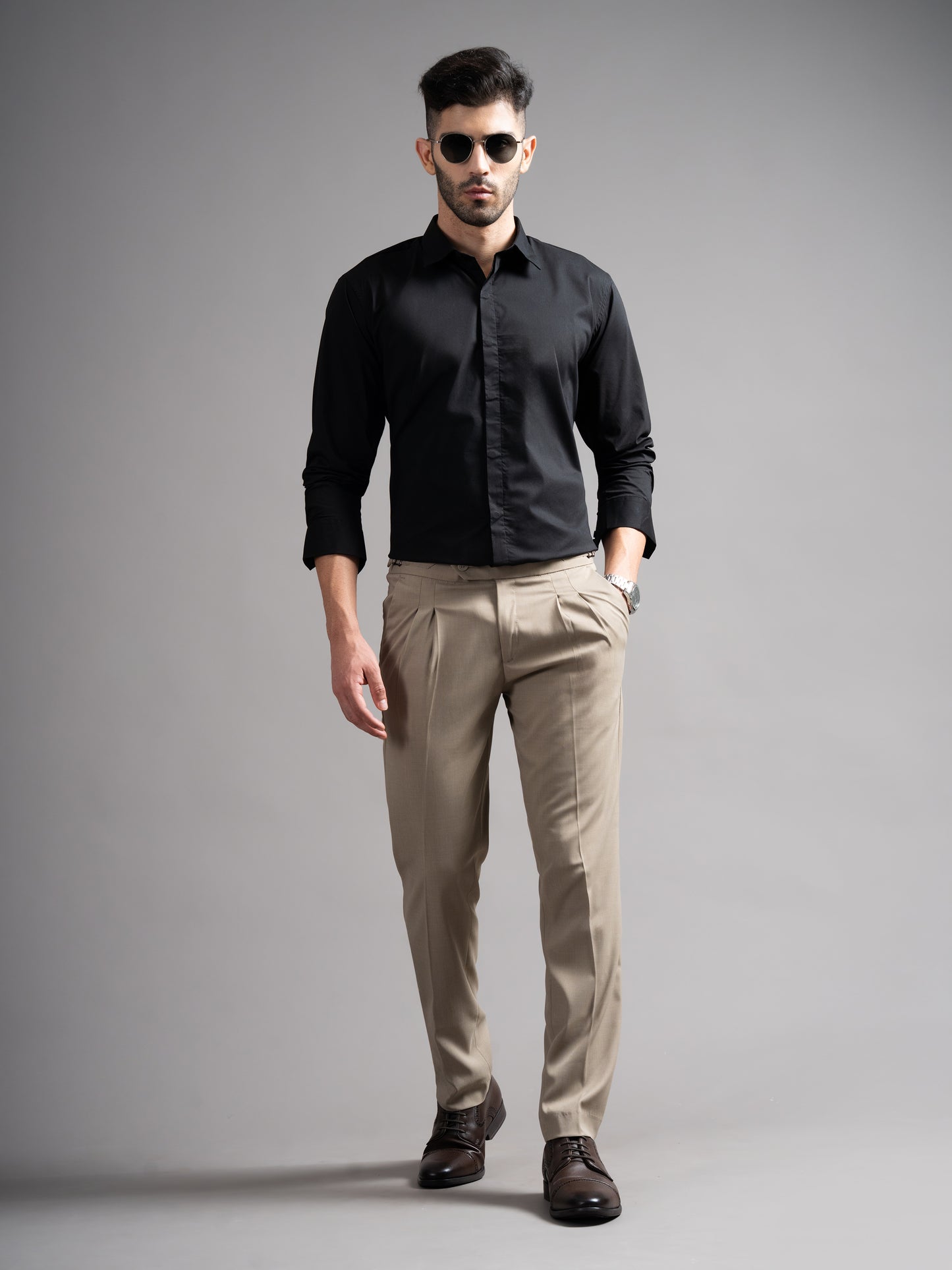 Evin Black Solid Shirt
