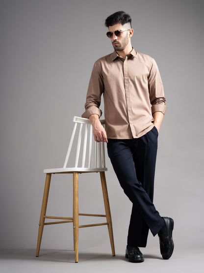 Evin Brown Solid Shirt