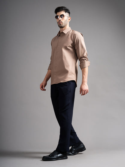 Evin Brown Solid Shirt