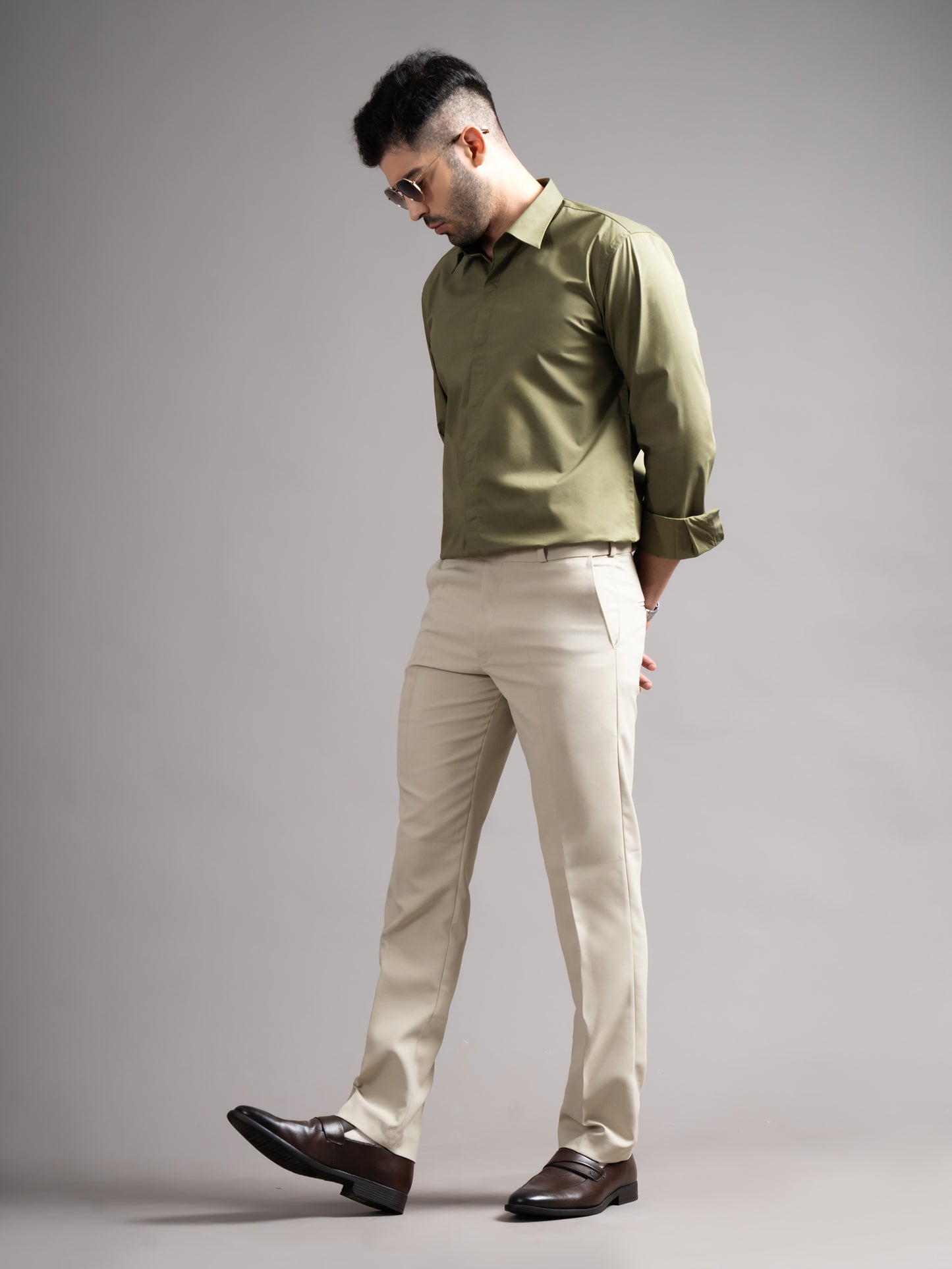 Evin Green Solid Shirt