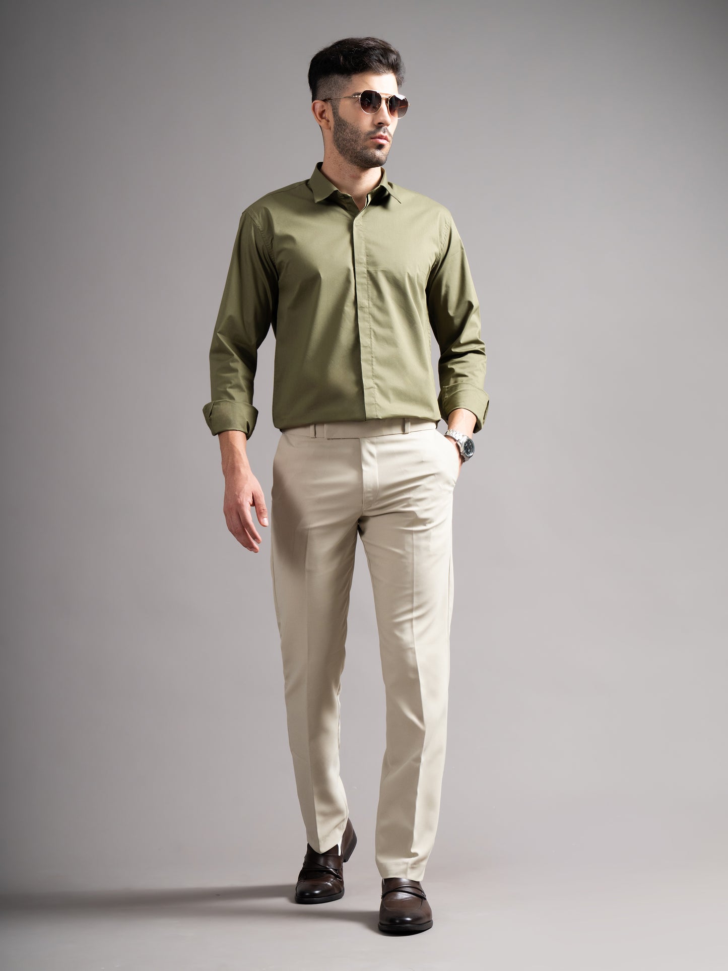 Evin Green Solid Shirt