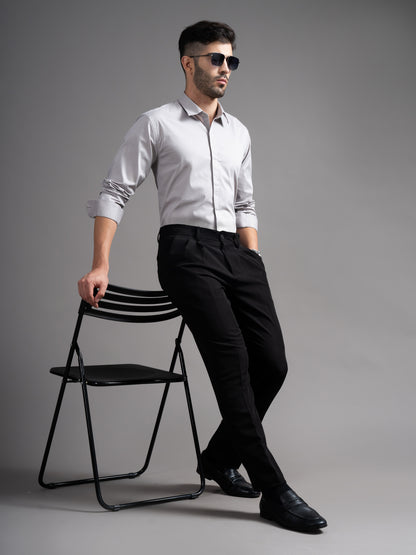 Evin Grey Solid Shirt