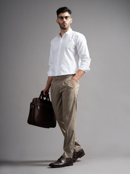 Evin White Solid Shirt
