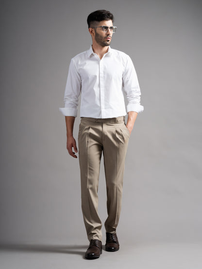 Evin White Solid Shirt