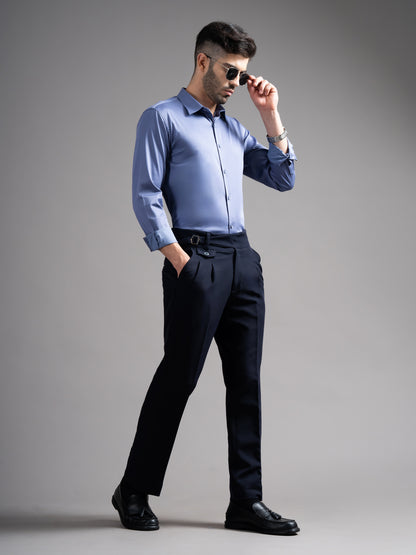 Garn Solid Blue Shirt