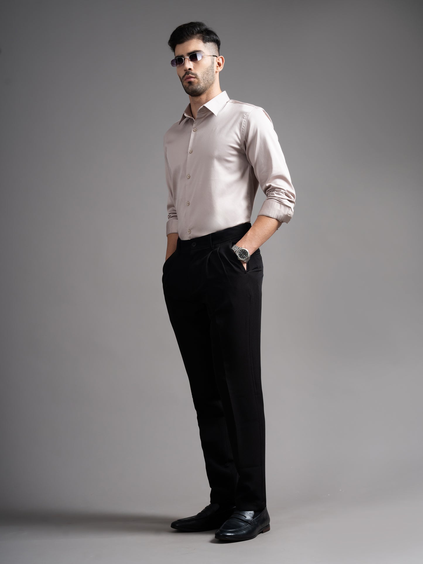 Garn Solid Beige Shirt