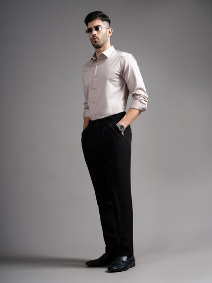 Garn Solid Beige Shirt