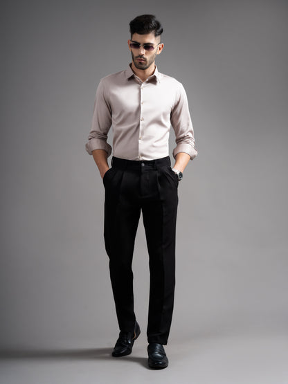 Garn Solid Beige Shirt