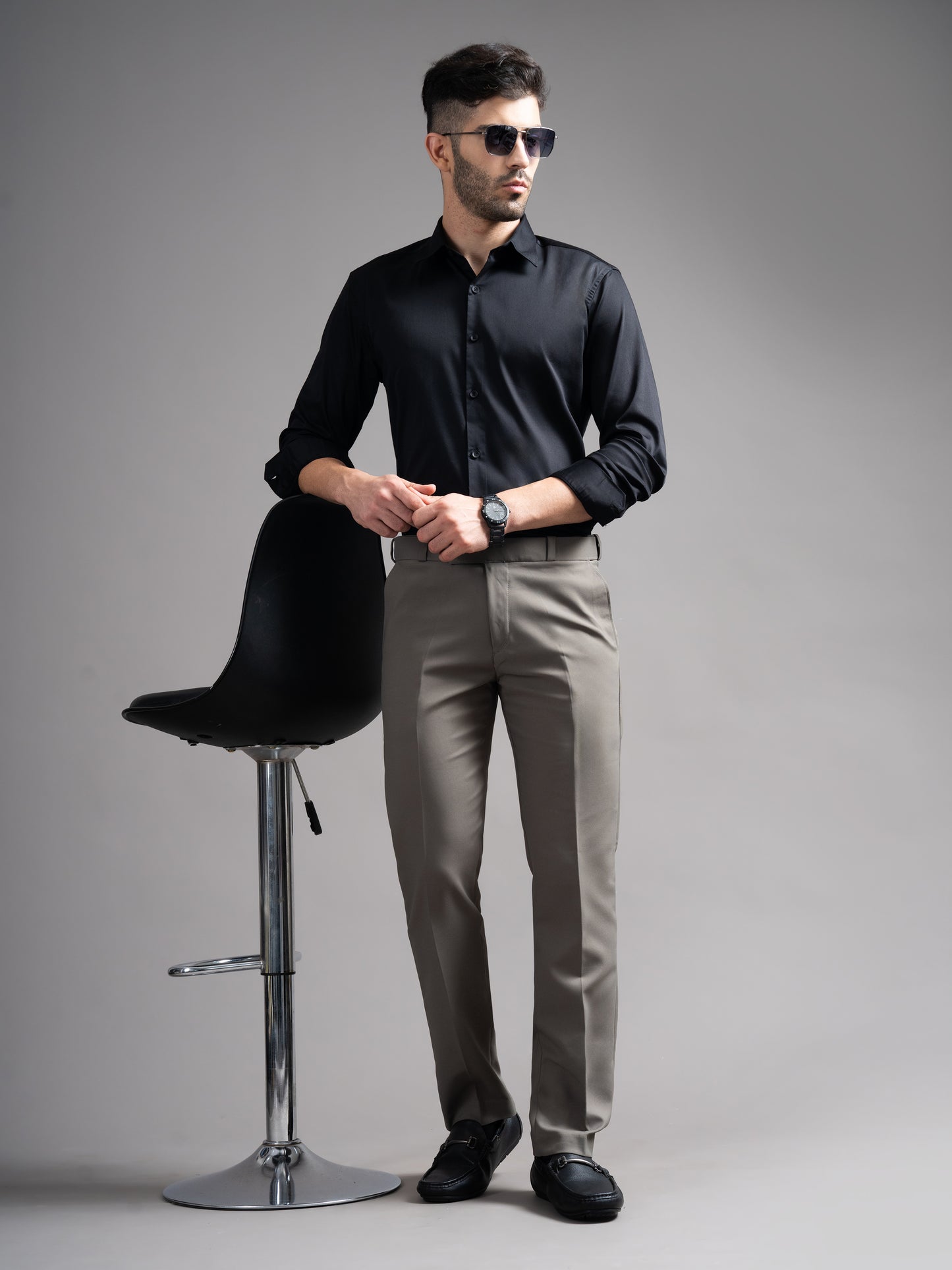 Garn Solid Black Shirt