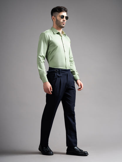 Garn Solid Green Shirt