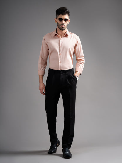Garn Solid Peach Shirt