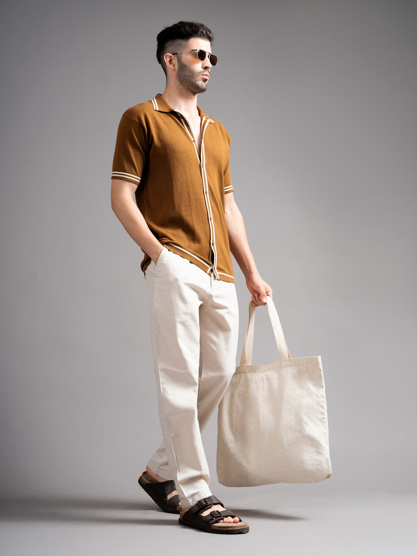 Dalven Brown Knit Shirt