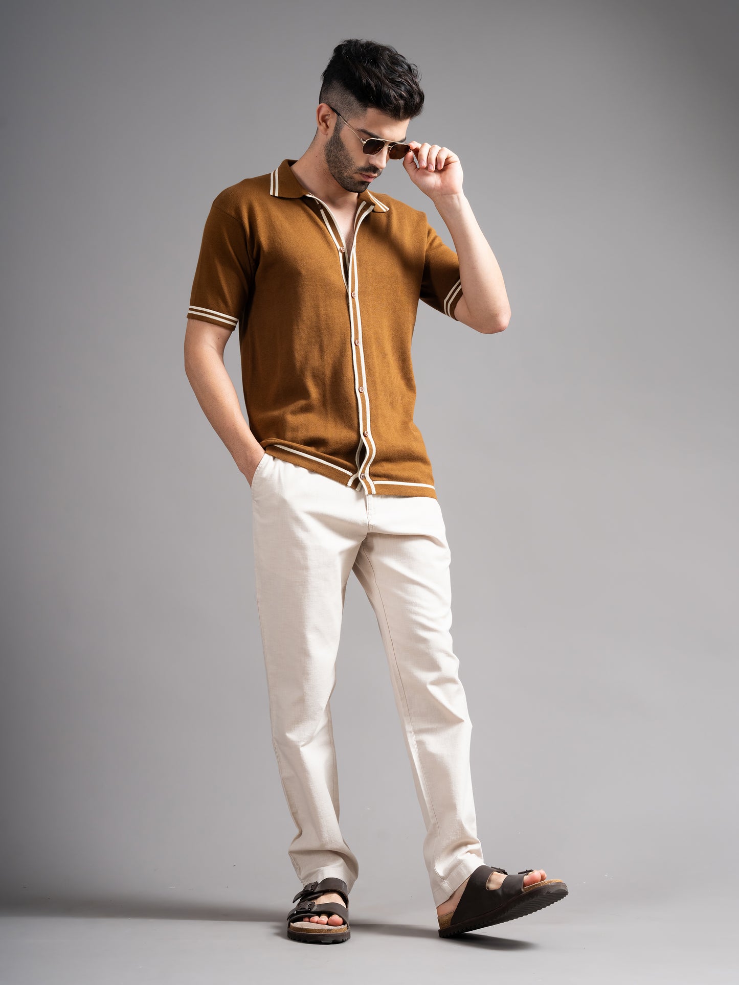 Dalven Brown Knit Shirt