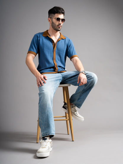 Dane Blue Knit Shirt