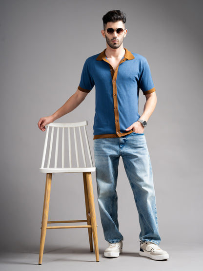 Dane Blue Knit Shirt