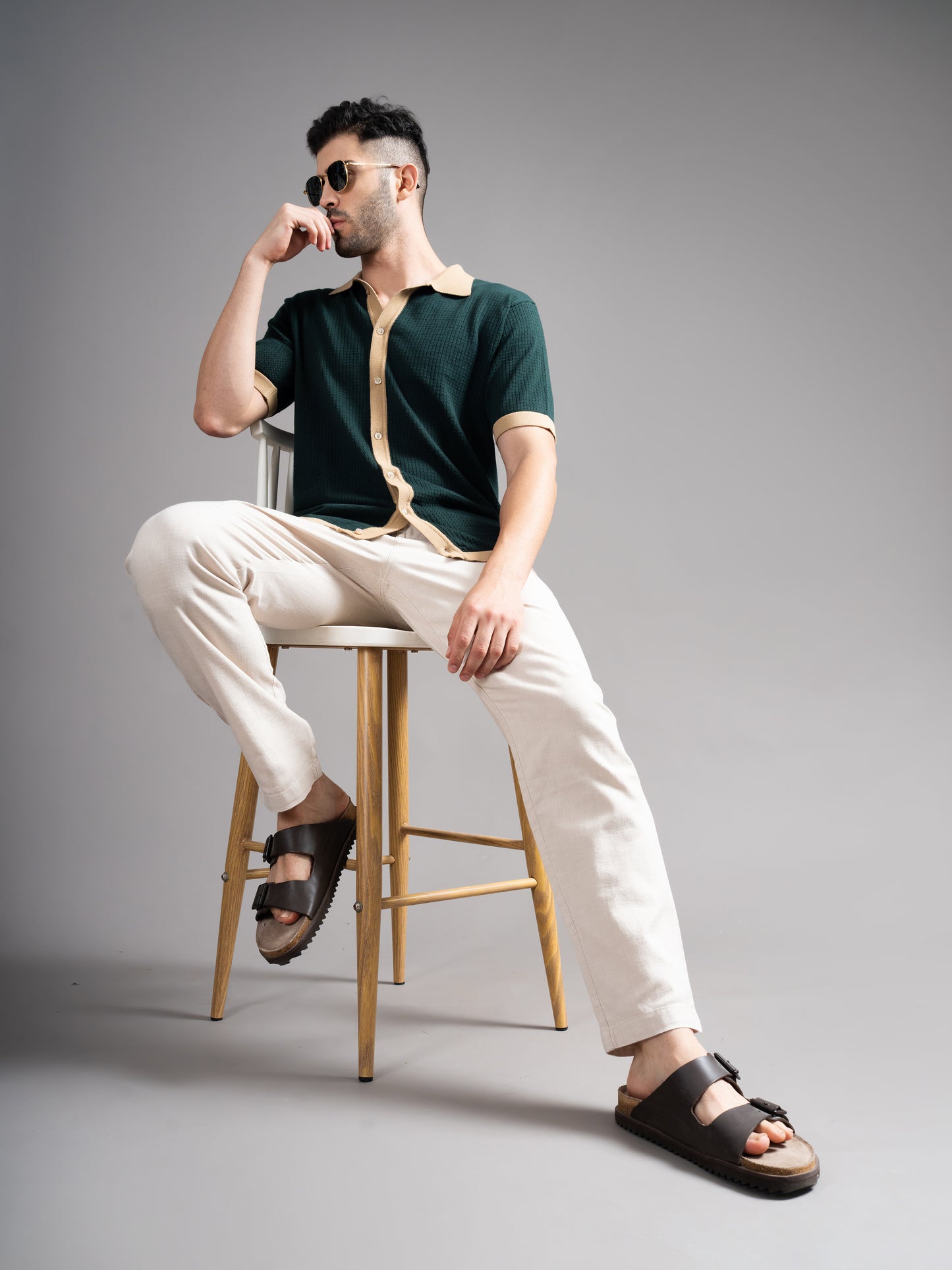 Dane Olive Knit Shirt