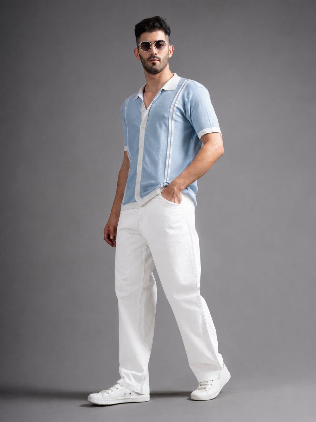 Dante Blue Knit Shirt