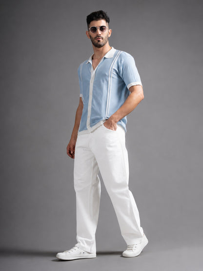 Dante Blue Knit Shirt