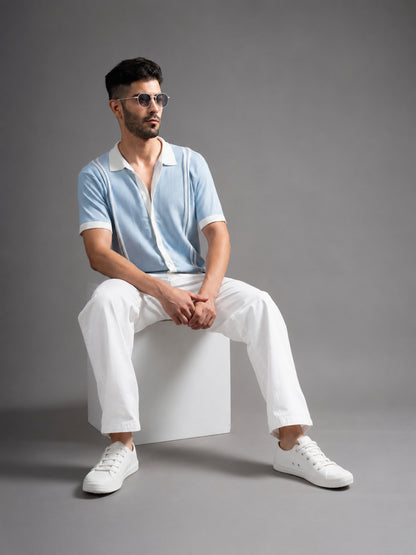 Dante Blue Knit Shirt