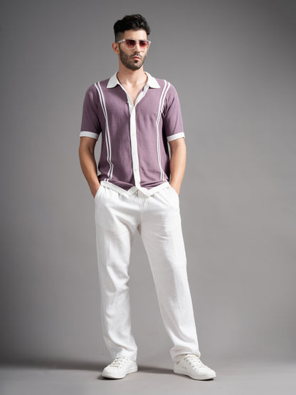 Dante Muave Knit Shirt