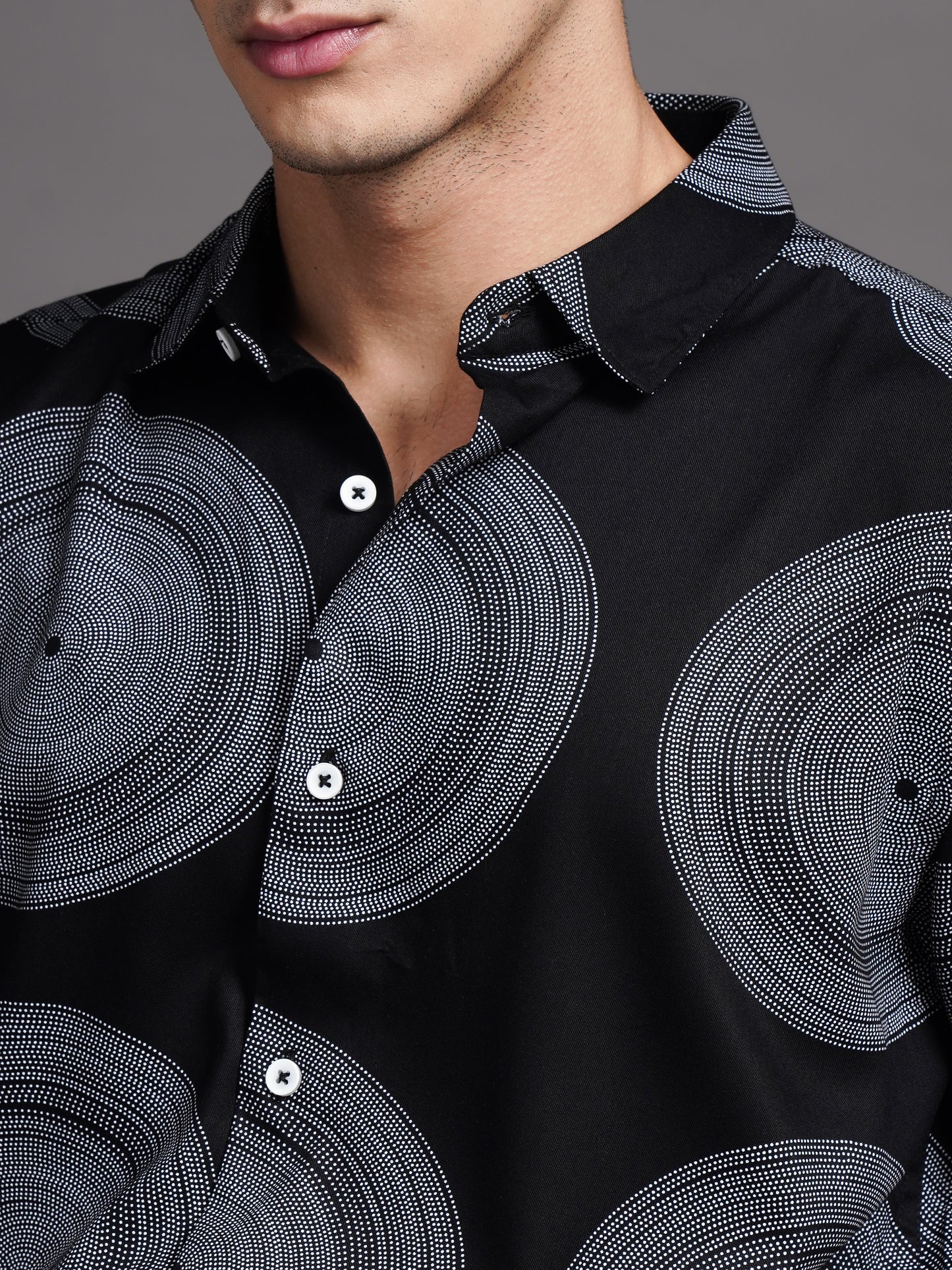Eldric Black Printed Shirt