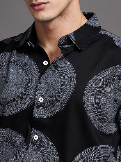 Eldric Black Printed Shirt
