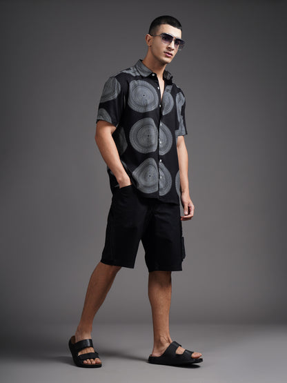 Eldric Black Printed Shirt