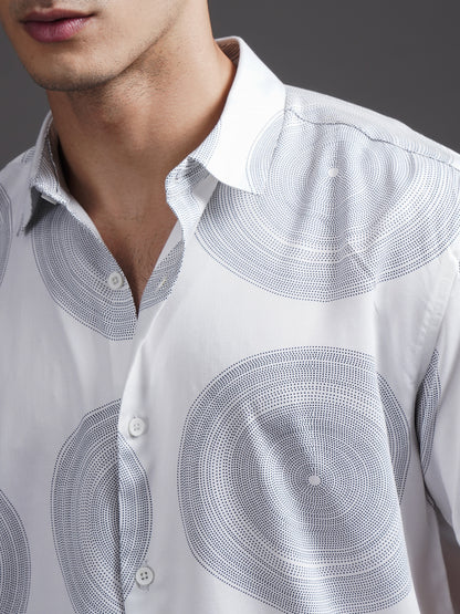 Eldric White Printed Shirt