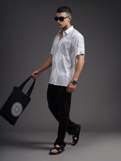 Eldric White Printed Shirt