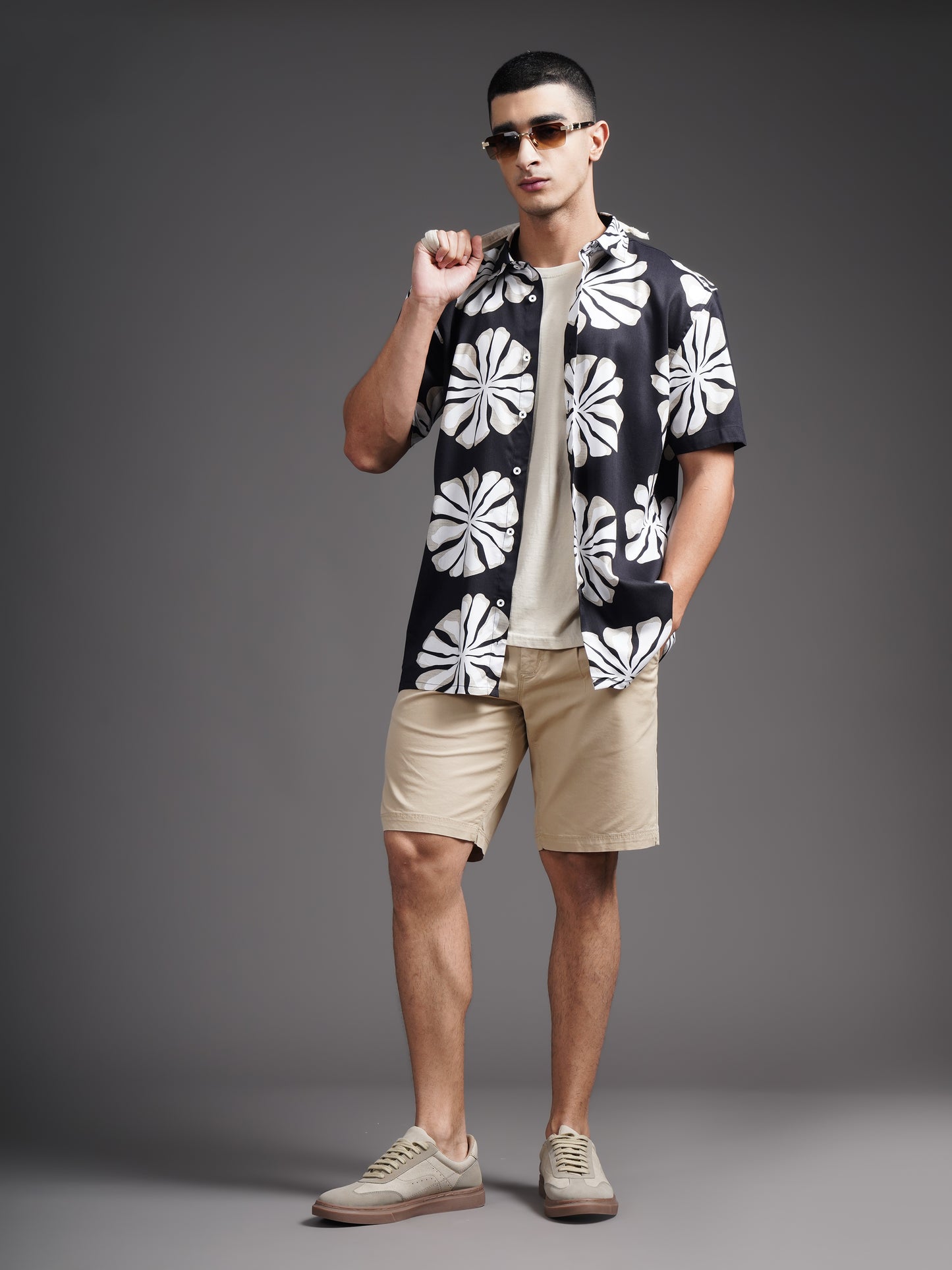 Eldun Black Printed Shirt