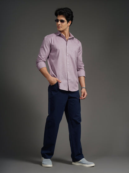Linenette Mauve Solid Shirt