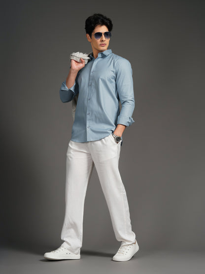 Gavor Blue Solid Shirt