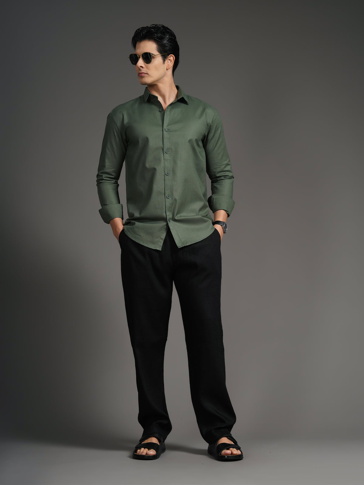 Gavor Green Solid Shirt