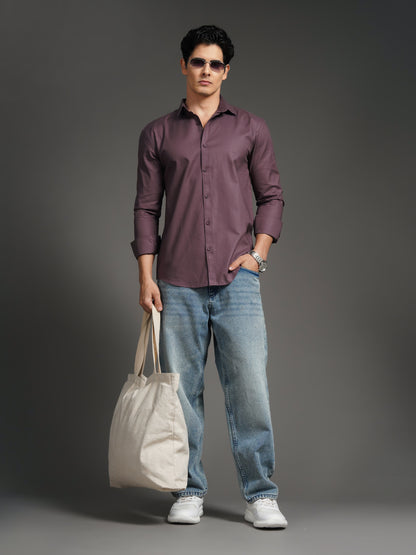 Gavor Mauve Solid Shirt