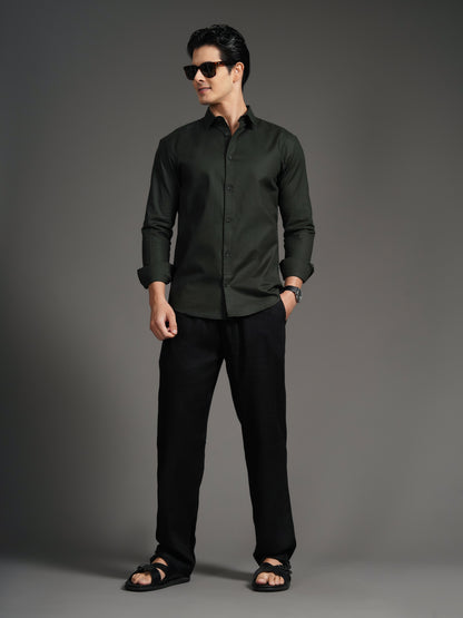Gavor Olive Solid Shirt