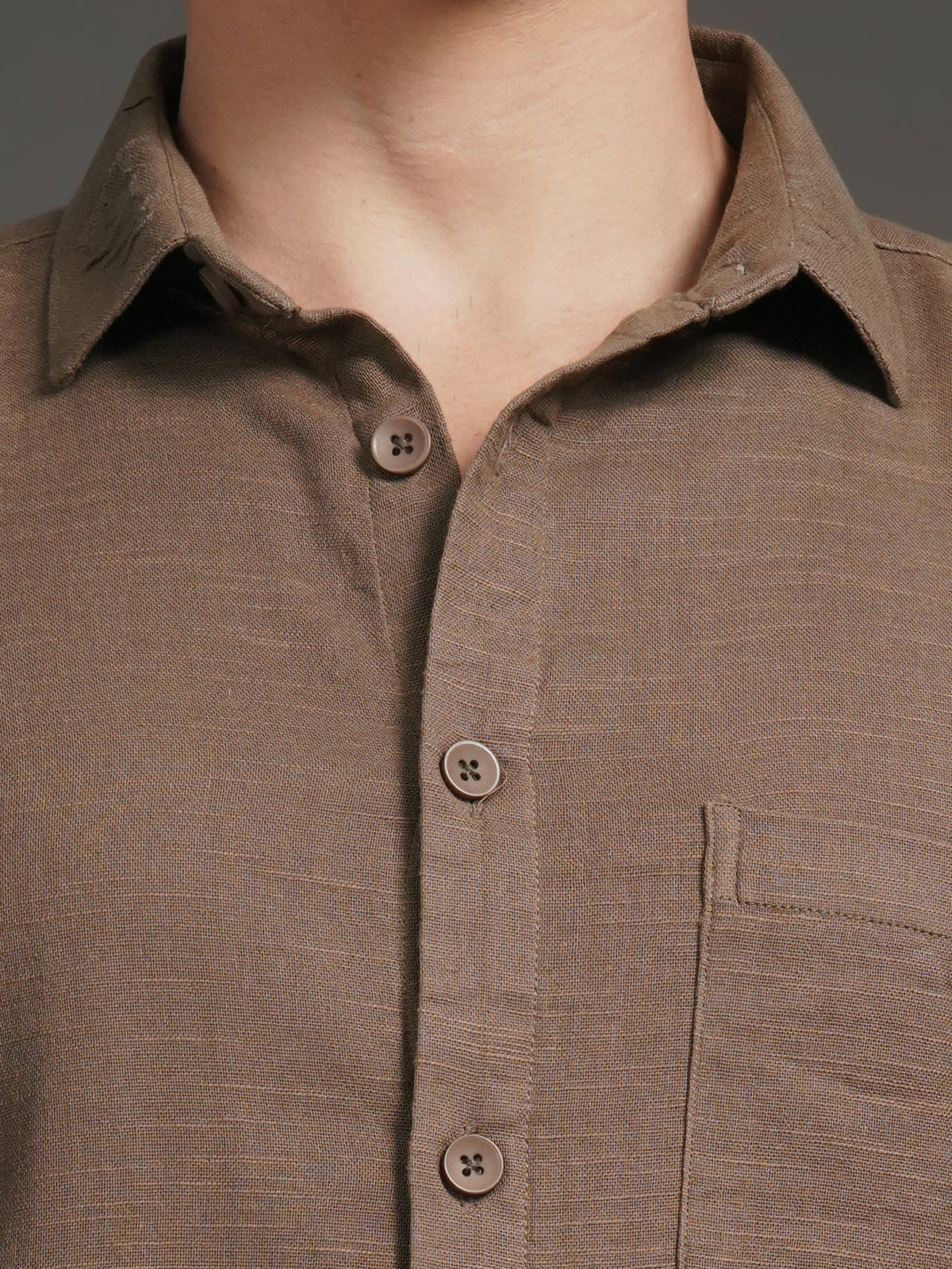 Triv Brown Solid Overshirt