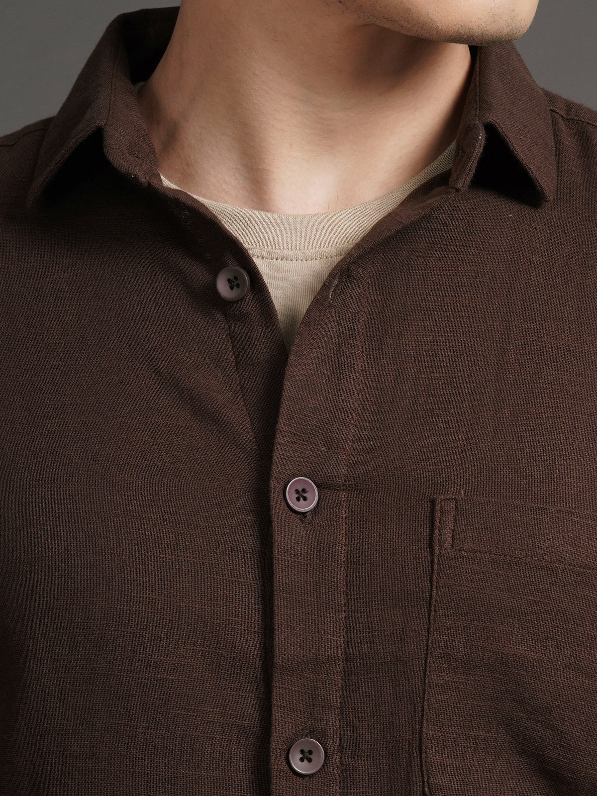 Triv Coffee Solid Overshirt