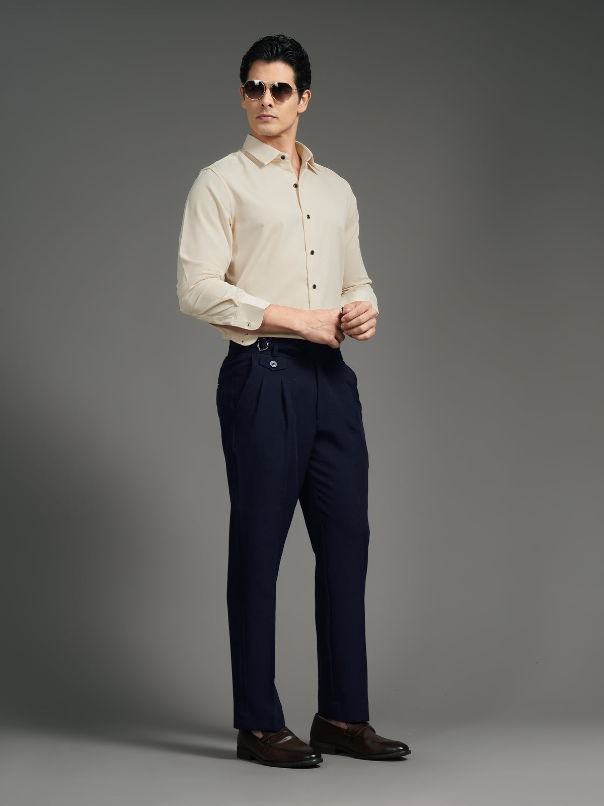 Velora Cream Solid Shirt