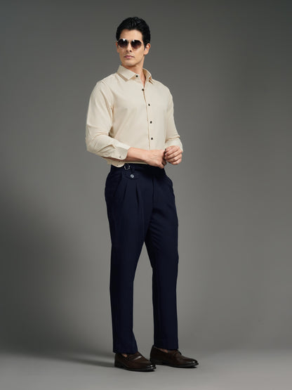 Velora Cream Solid Shirt